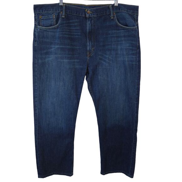 Levis Jeans Mens 42X31* Blue 569 Loose Straight American Dark Wash Denim - Picture 1 of 12